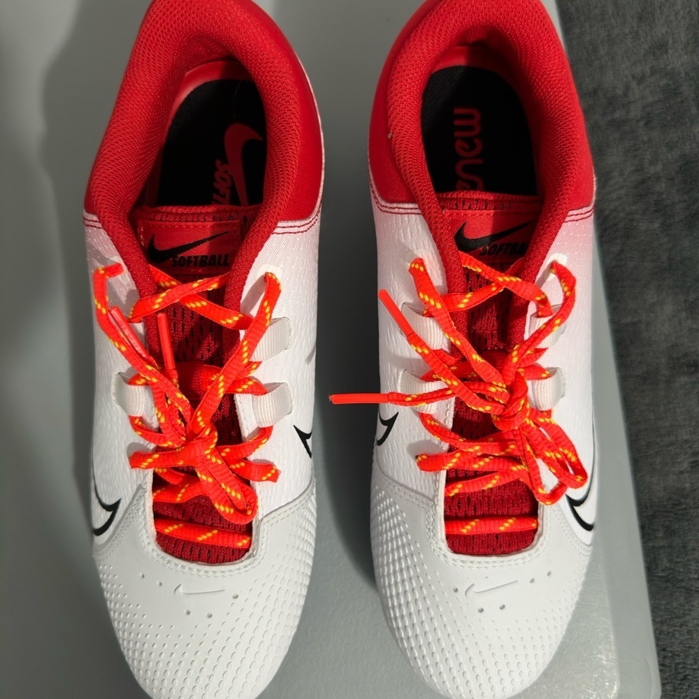 Nike 4 Pro Molded Softball Cleats Scarlet Red Black White US Size 9 (Women"s ) - Picture 5 of 6